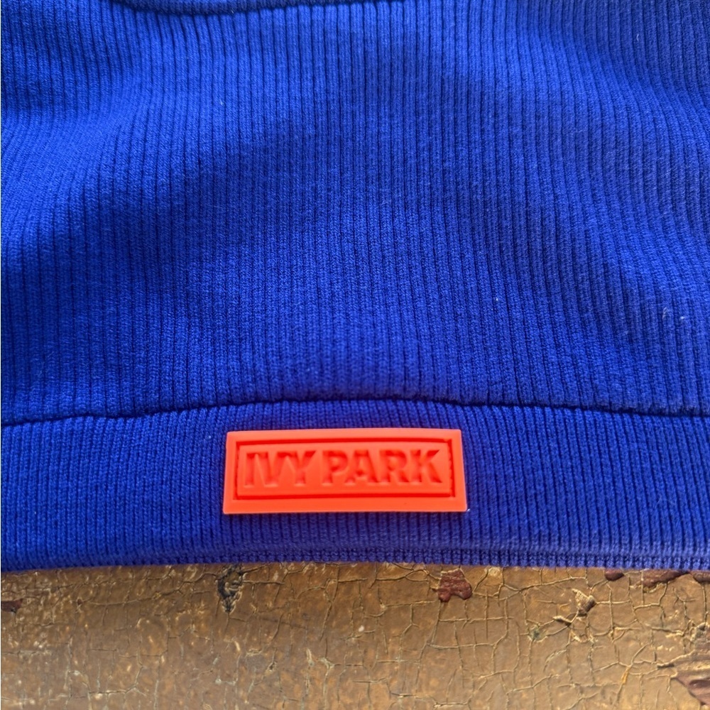IVY PARK X adidas Ribbed Knit Legacy Indigo Sports Bra Top | Size Large - Picture 6 of 8